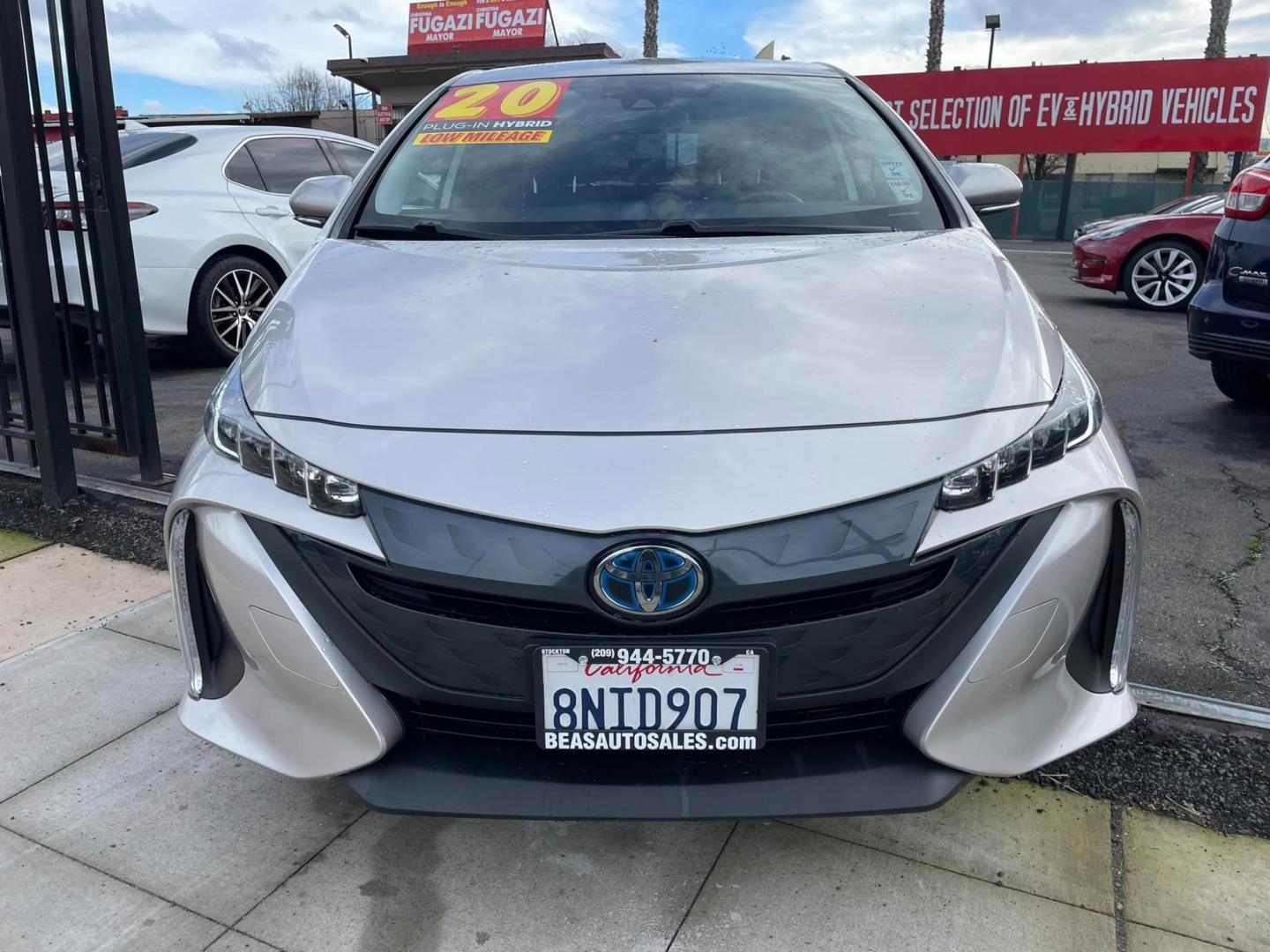 2018 WHITE /WHITE / BLACK Toyota Prius Prime (JTDKARFP9J3) , located at 744 E Miner Ave, Stockton, CA, 95202, (209) 944-5770, 37.956863, -121.282082 - Photo#1